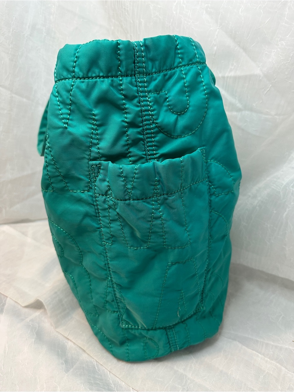 Marc by Marc Jacobs Teal Quilted Knot-Handle Tote - Picture 5 of 7